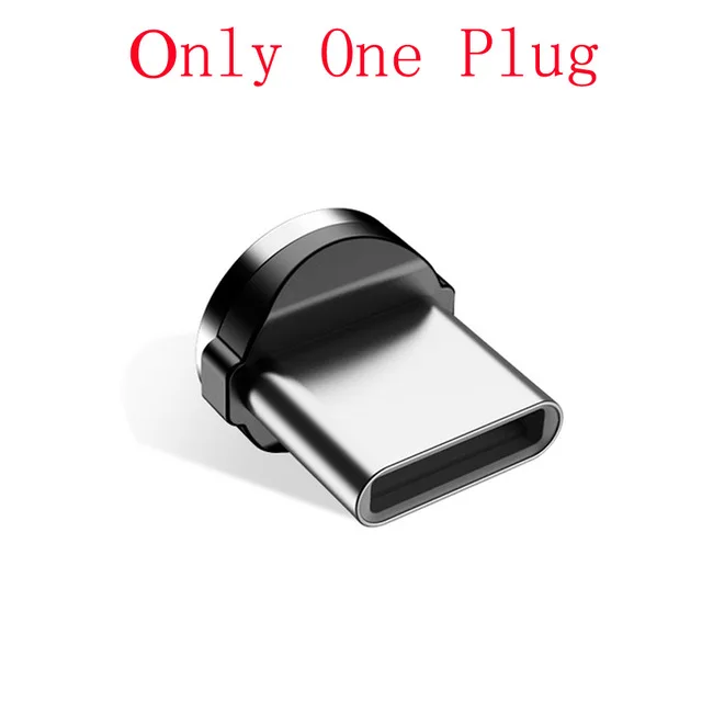 only one plug 1 м Магнитный струящийся светодиодный кабель зарядного устройства с индикатором 2A Быстрая зарядка Micro USB кабель type C Магнитный usb-кабель Шнур для iPhone - Цвет: only one plug
