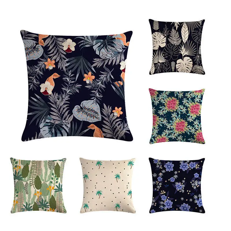 Nordic Plant Flower Series Linen Throw Pillow Case Home Decorations Cushion Cover Sofa Decorative | Дом и сад