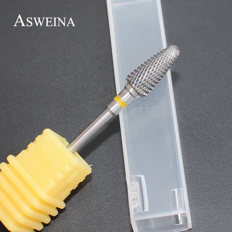 ASWEINA, 5 типов твердосплавных сверл для ногтей, пилки для ногтей, фрезы, Электрический Ротер, устройство для маникюра, полированные инструменты для маникюра