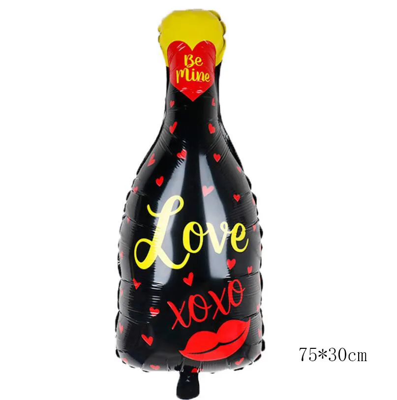 Wine bottle С днем рождения 30 день рождения украшения золотые бокалы для шампанского Бутылка для виски Фольга Воздушный шар средней школы мяч вечерние воздушные шары - Цвет: Wine bottle