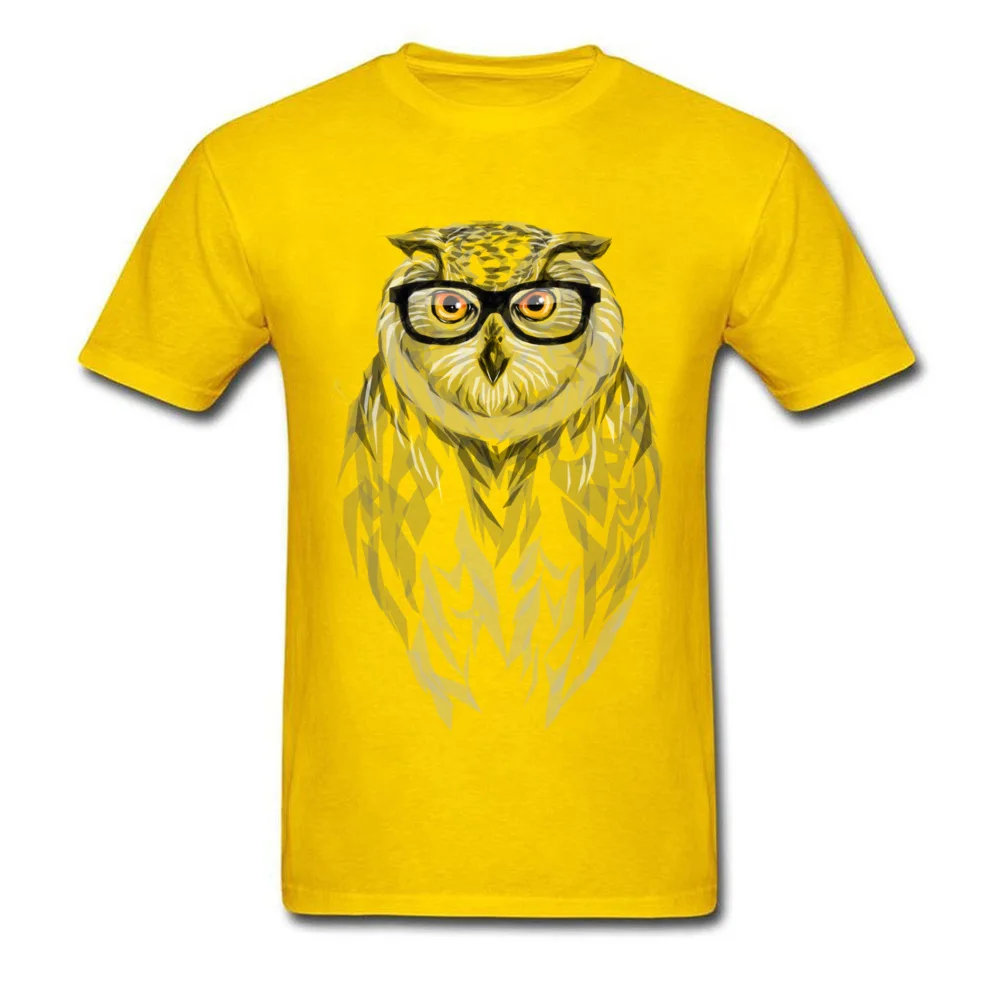 

Retro Summer Tops & Tees 2020 Summer Style Scholar Inquisitive Owl Yellow T Shirts For College Univercity Youth T-Shirts Novelty