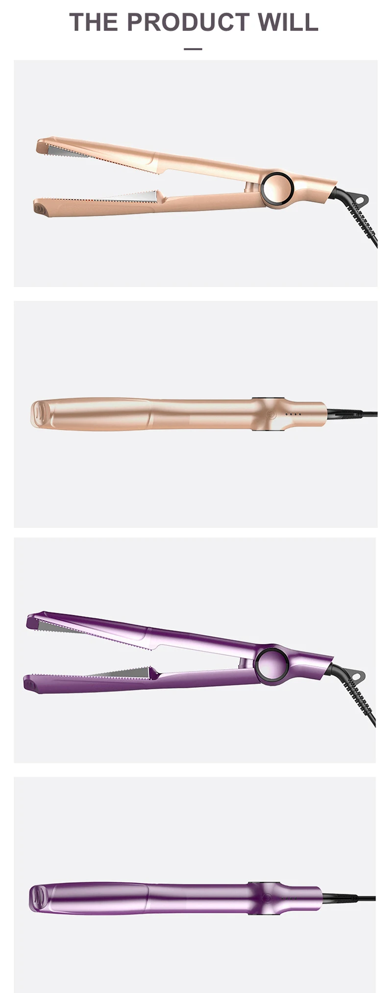 2 in 1 Spiral Hair Straightener Flat Irons Hair Curler Wand Professional Electric Straightening Iron Curling Irons Styling Tool 006