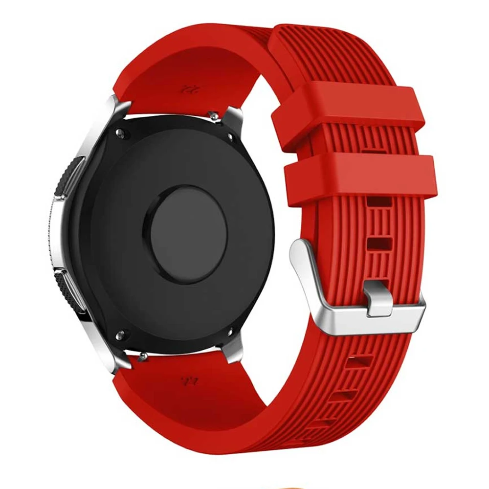 Red 22 мм силиконовый ремешок для часов samsung Galaxy Watch 46 мм gear S3 Frontier ремешок классические умные часы браслет умные аксессуары - Цвет: Red