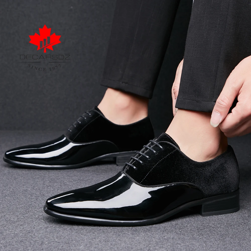 DECARSDZ Men Dress Shoes Men Wedding Fashion Office Footwear High Quality Leather Comfy Business Men Formal Shoes 2021 Men Shoes| - AliExpress