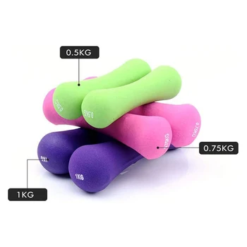 

750/1000g Bone Shape Lady Exercise Small Dumbbell Plastic Mini Portable Dumbbell Fitness Color Thin Arm Dumbbell