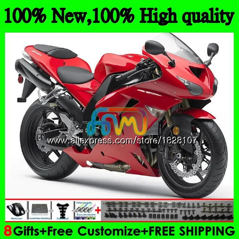 Корпус для KAWASAKI ZX 10 сотрудников отдела исследований ZX-1000 ZX-10R ZX1000 CC 06 07 16BS. 72 фабрика ZX предлагает красный 1000CC ZX 10R ZX10R 06 07 2006 2007 комплект обтекателей
