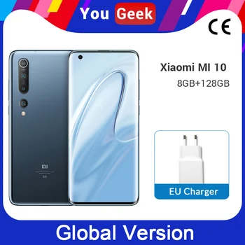 

Global Version Xiaomi Mi 10 8GB RAM 128GB ROM Mobile Phone Mi10 5G Snapdragon 865 Octa Core 108MP Quad Camera 6.67"AMOLED Screen
