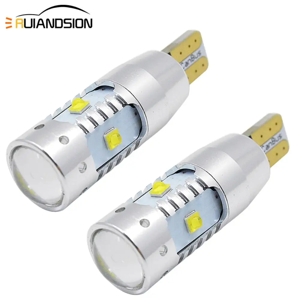 

2X 168 192 T10 W5W Car LED 6SMD 30W High Power Canbus error free Bulbs Auto Width Lamp License Plate Lens Light White red yellow