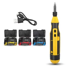 Kit sem fio da chave de fenda elétrica de hi spec 3.6v com luz do diodo emissor de luz, bateria recarregável do li íon de usb, bocados da chave de fenda de 40 pces, chave de fenda