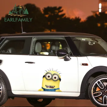 

EARLFAMILY 43cm x 41cm For Minion Car Stickers Vinyl Material Decal Motorcycle Personality Decals Occlusion Scratch Decoration
