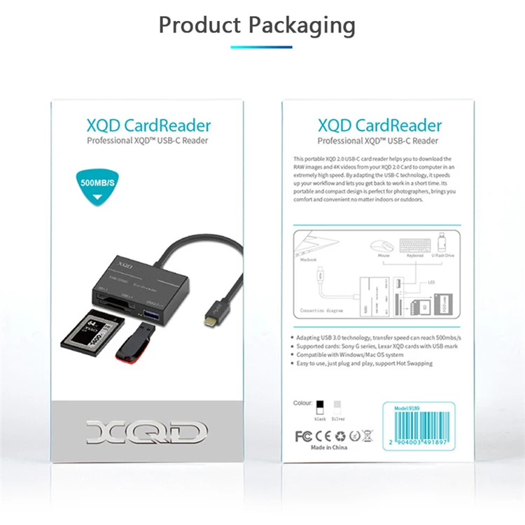 Type-C к XQD/SD кард-ридер USB-C концентратор высокоскоростной USB3.0 компьютерный набор адаптер для sony серии G Lexar XQD поддержка горячей замены