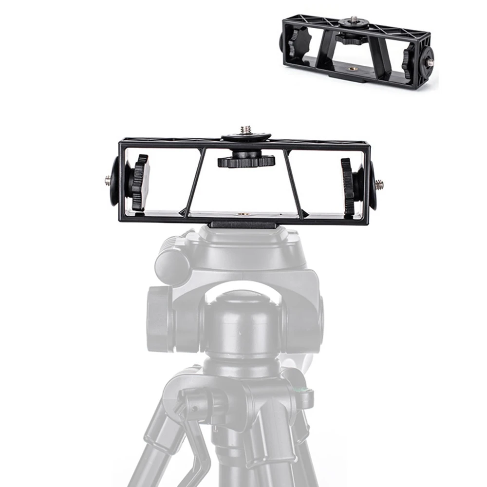 FEICHAO 3-Position Stand Clip Bracket Holder Mobile Phone Clamp Tripod 1/4" Mount Smartphones Mic Fill Lights Live Broadcast