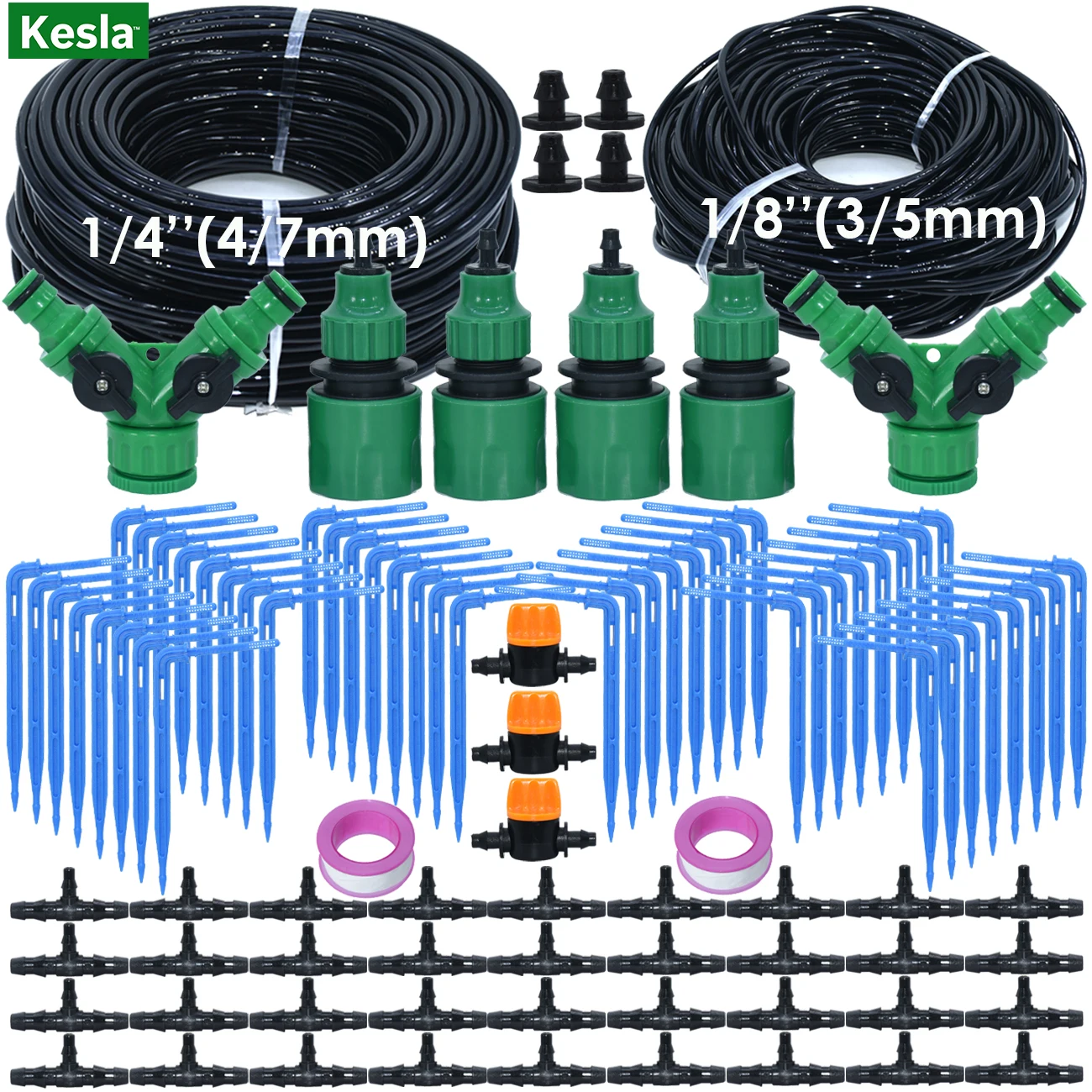 KESLA 1/4 ''до 1/8'' налокотник излучатель капельная система 4/7 мм до 3/5 шланг