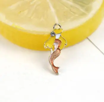 

100 pcs cartoon Ariel princess Charm Pendants DIY Jewelry Making Accessories