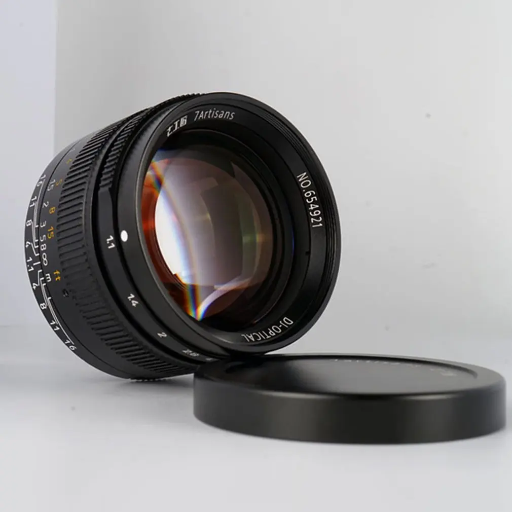 7 ремесленников 50 мм F1.1 Prime объектив для всех одиночных серий для Leica металлические микро камеры аксессуары E-Mount Ручной фокус