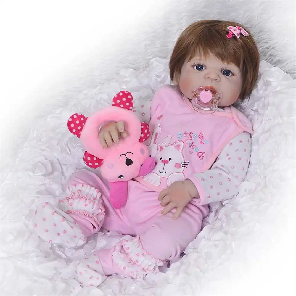 Реалистичные силиконовые куклы Reborn Baby Menina 23 ''для новорожденных, полностью виниловые боди, Одежда для младенцев, настоящая детская Playmates