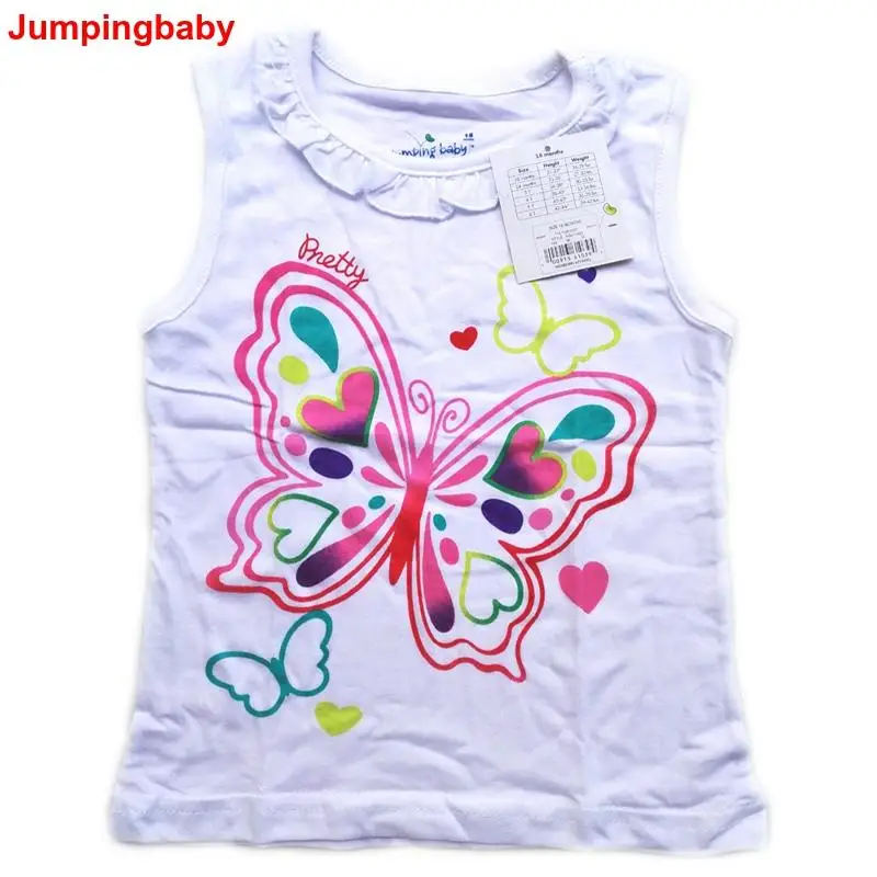 Jumpingbaby/ г. Детская футболка, одежда футболка для девочек летние топы, Colete, футболки футболка для маленьких девочек koszulka vetement enfant fille