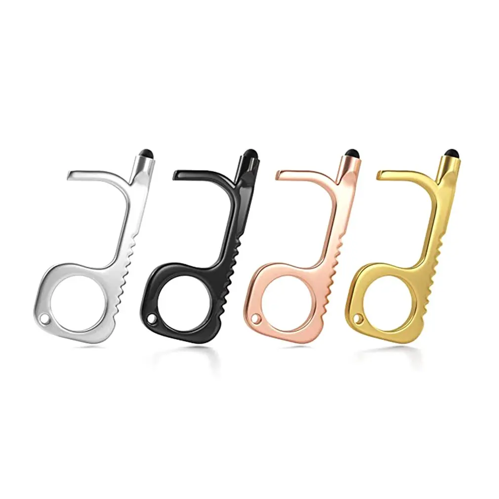 

Portable Sanitary Hand Door Opener Hygiene Hand Metal Door Opener Key Elevator Handle Key Shape Handle