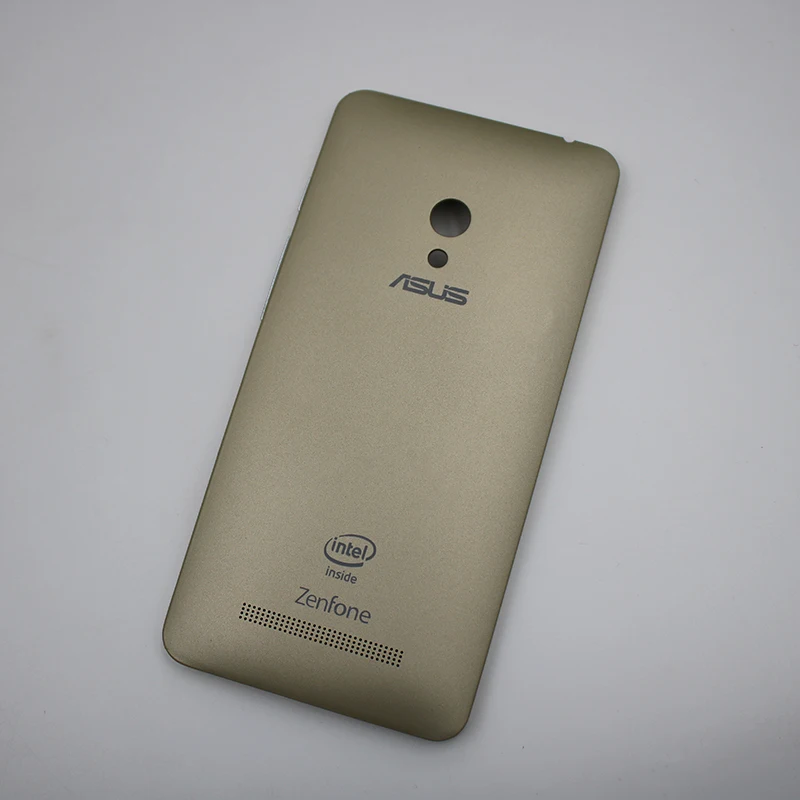 gold Оригинальная Задняя крышка батареи для ASUS Zenfone 5 A501CG A500CG A500KL задняя крышка батарейного отсека чехол с боковой кнопкой с логотипом - Цвет: gold