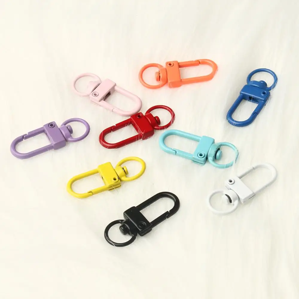 

Colorful Metal Lobster Clasp Clips Key Chain Ring for Bag Car Keychain DIY Handmade Jewelry Finding Making Accessories 20pcs