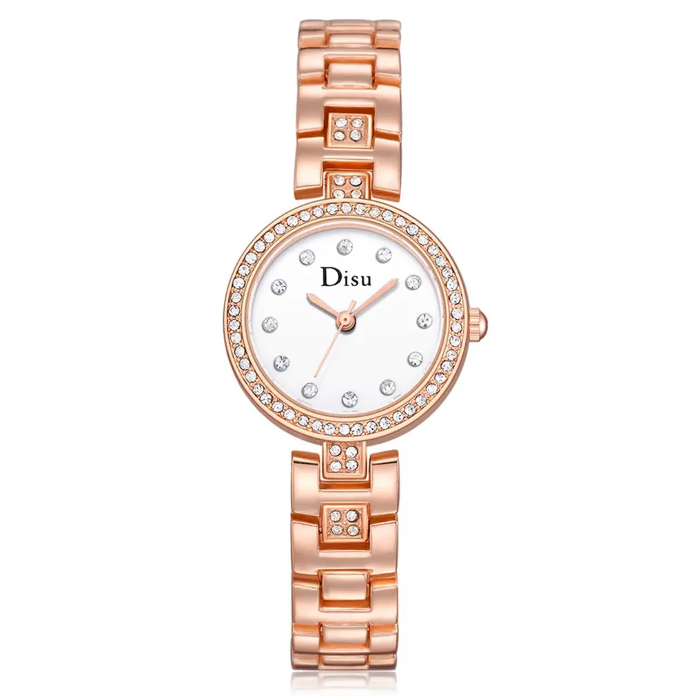 

Lady Quartz Watch Elegant Rose Gold Silver Color Stainless Steel Strap Cheap Women For Girls Valentine Business GIFTS