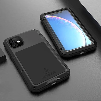 

Shockproof Full Body Metal Armor Case For Apple iPhone 11 Case Armor Heavy Duty Protective Back Cover For iPhone 11 Pro Max Case