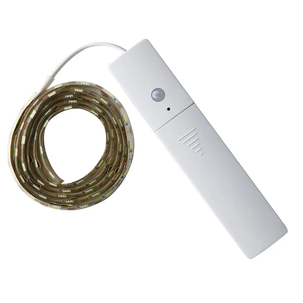 

Waterproof 60 LED Human Body Infrared Induction Flexible 5050 SMD Strip Light 1M 5V for Drawer Closet Bedroom Wardrobe