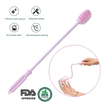 

Silicone Bottle Brush BPA-Free Bottle Washer FDA Approved Food Grade Silicone Cleaner Water Bottle Cleaning Brush for Washing