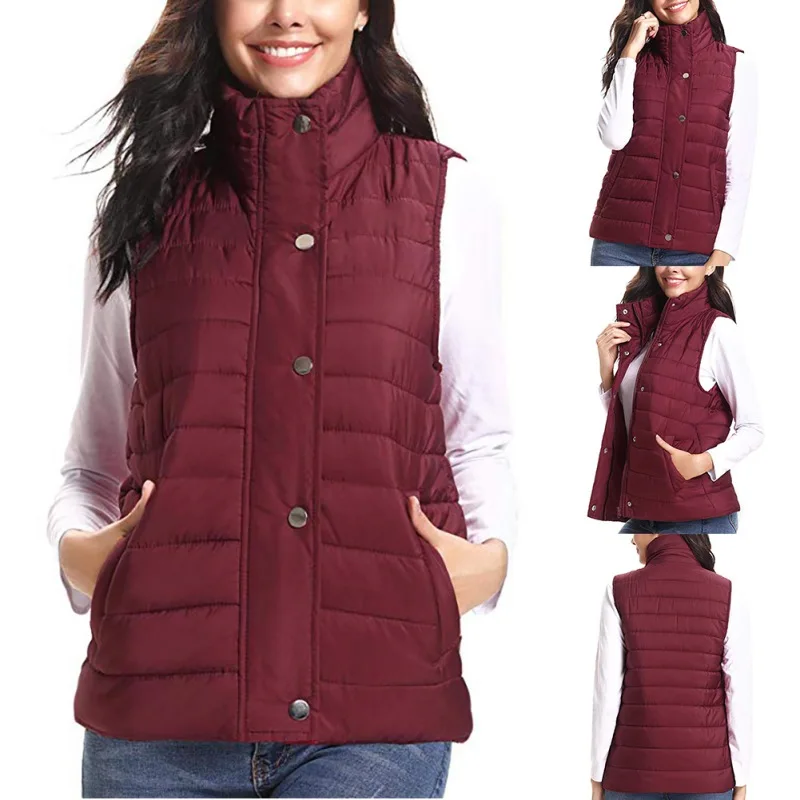 Женская верхняя одежда; куртка; Женская куртка; Chaqueta Mujer; складывающиеся жилеты; легкая куртка на молнии с карманами; зимняя теплая верхняя одежда