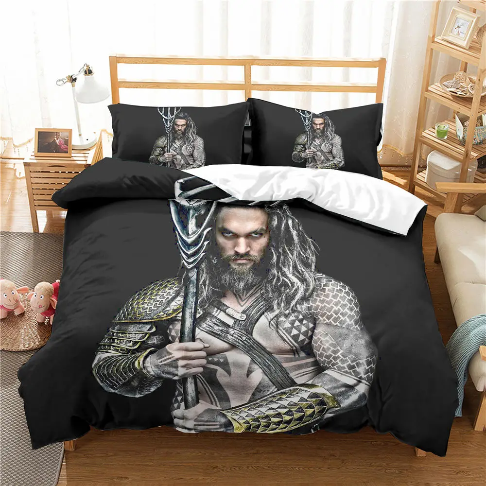 MUSOLEI Aquaman 3D набор пододеяльников для пуховых одеял постельное белье друзей/детский подарок простыня Твин Королева Король