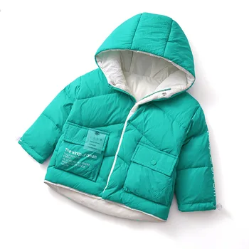 

2020 New Toddler Baby duck down jacket colourful winter hooded warm outwear babys coat fashionable infant Boys girls clothes