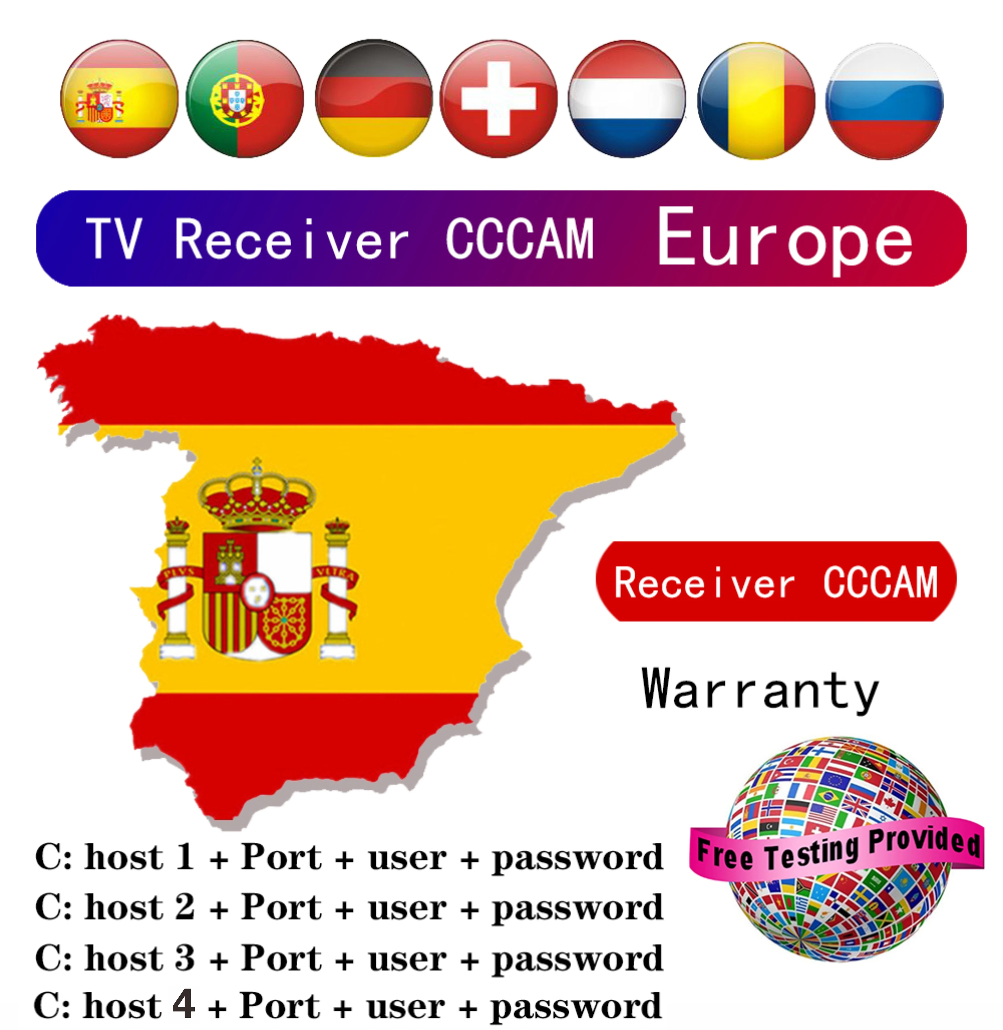 

1 year or 2 year Europe 6 lines Card sharing Server Mgcam Oscam Cccams for VU Starsat Satellite TV Receiver via usb wifi