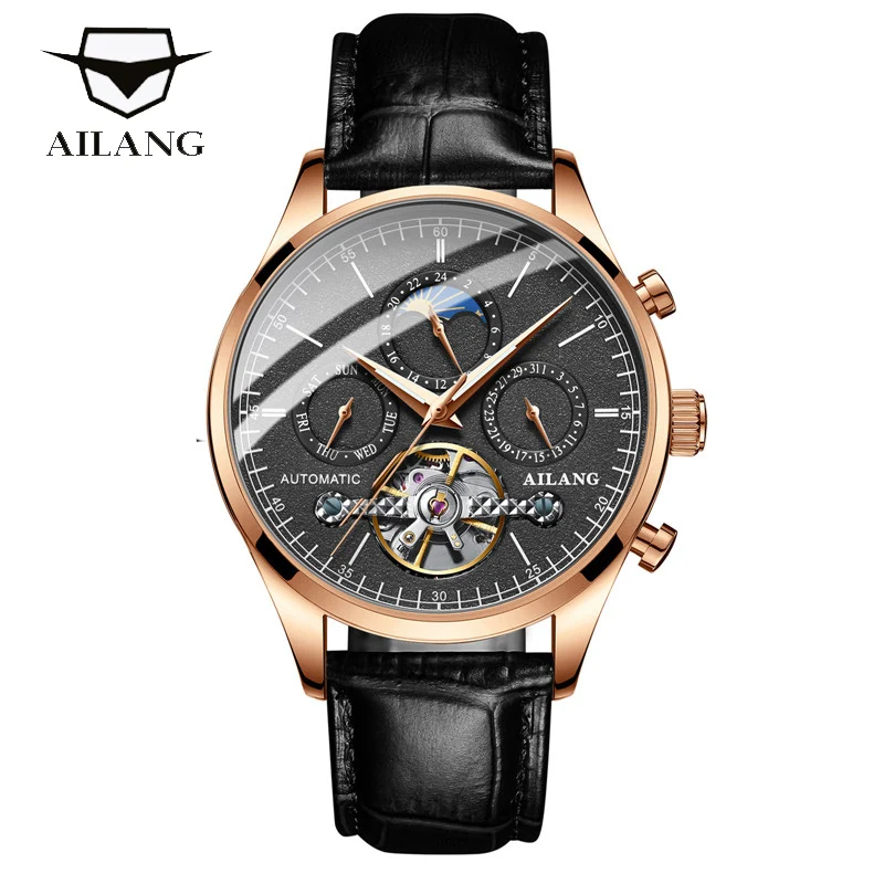 

AILANG Brand Men Watches Leather Military Automatic Man Tourbillon Mechanical Sport Watch Army Male Clock Relogio Masculino