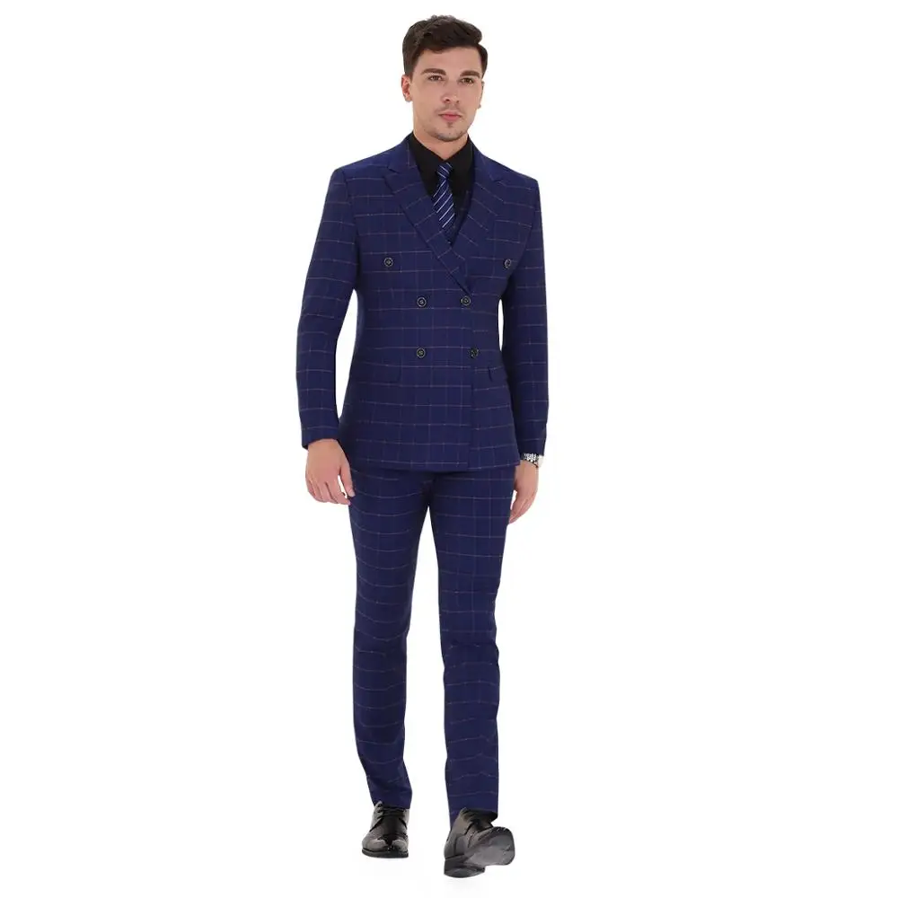 Men Suits Casual Three Pieces Men's Suits Black Two Buttons Slim Suits for Prom Wedding Bride Groom