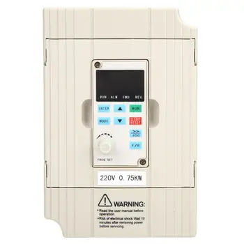 

Universal VFD Inverter Single Phase Input to 3 Phase Output Frequency Converter 0.75KW 220VAC