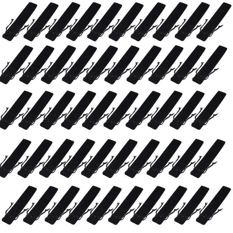 

100Pcs Black Velvet Pencil Case Sleeve Pencil Case Single Pencil Case Pencil Case