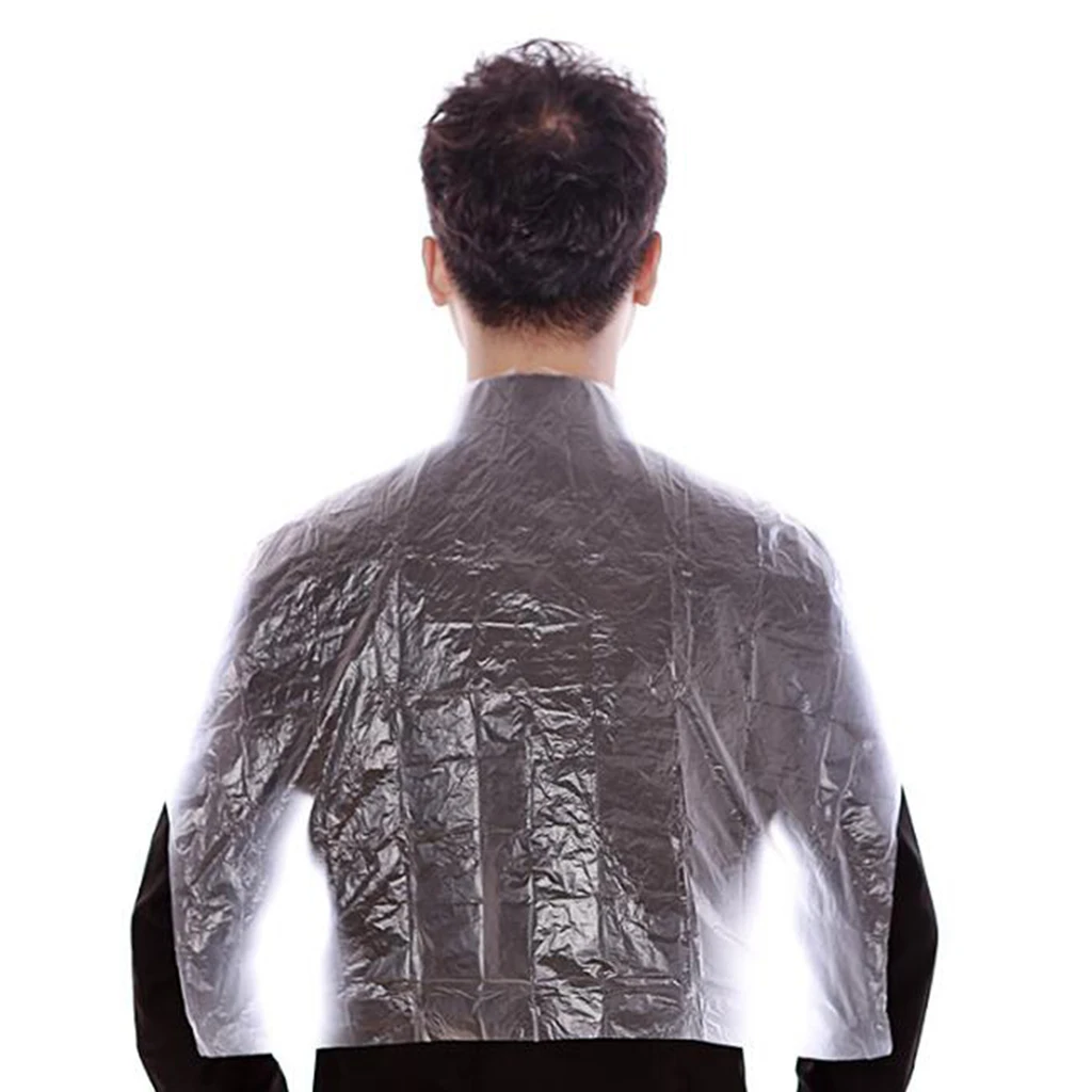100 Pcs Disposable Hair Cutting Cape Salon Gown Protect Barber Capes Hairdressing Capes Cloth Waterproof Hairdresser Apron