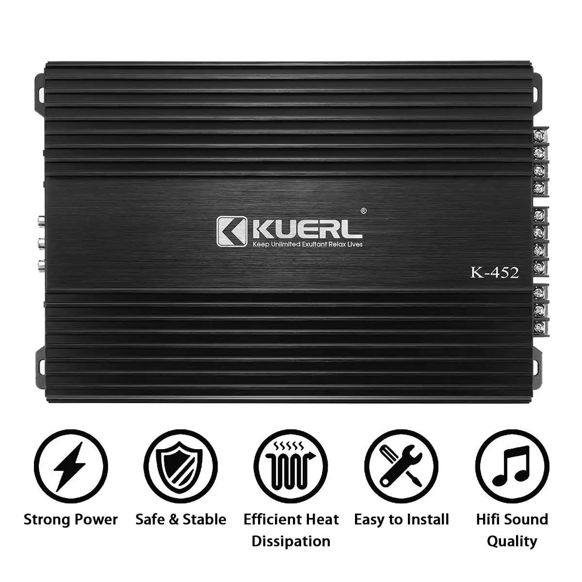 6800W 4 Channel Car Amplifiers Subwoofer Speaker Audio Amplifier Vehicle Subwoofer Bass Amplifier Enclosure Auto Sound Car Audio 5 channel amplifier