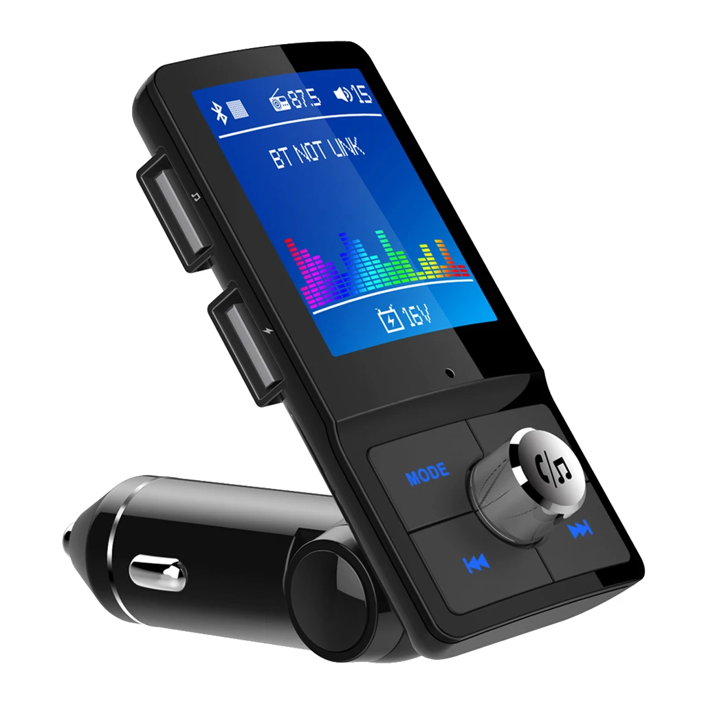 Беспроводной Bluetooth Автомобильный MP3 fm-передатчик радио 2X USB быстрое зарядное устройство Черный
