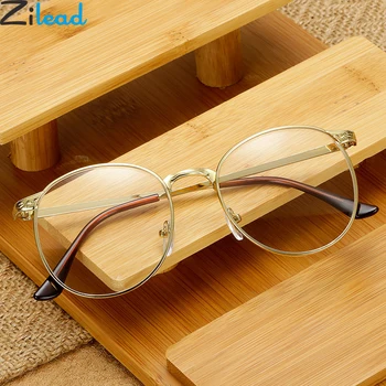 

Zilead Round Metal Glasse Frame Women&Men Clear Lens Optical Spectacle Goggle Eyewear Eyeglasses Unisex