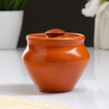 

Pot for roast with lid "Vyatsky" 0.25L, terracotta 5156876