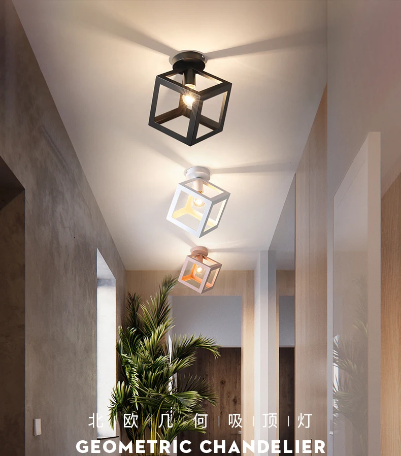 Винтажный потолочный светильник MDWELL для гостиной, спальни, скандинавского кованого железа, ретро коридорный светильник для гостиной, бар, потолочный светильник