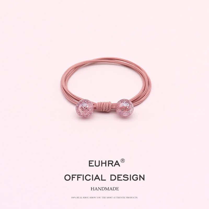 EUHRA, 5 цветов, Кристальные бусины, эластичный браслет, резинки для волос, женские резинки для волос, аксессуары для волос для девочек