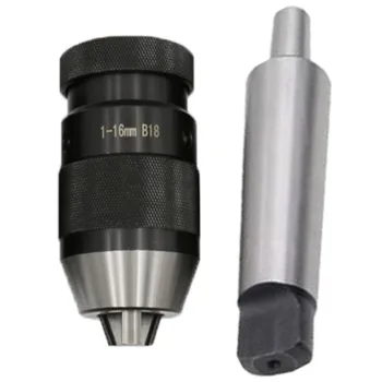 

Self Tighten Keyless Drill Chuck Shank Morse Taper 1-16Mm MT3 B18 Light-Duty Hand Tightening Drill Chuck