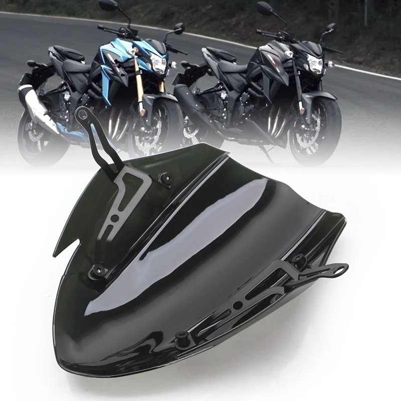 Ветровой экран для мотоцикла Suzuki черный лобового стекла GSXS750 GSXS 750 с кронштейном