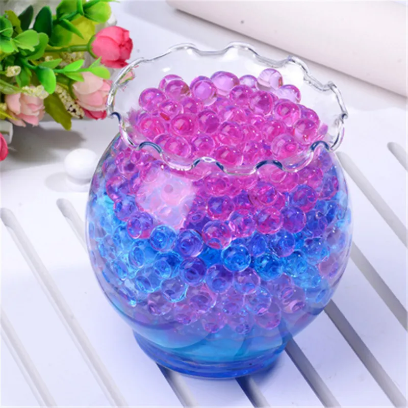 10000pcs/bag Crystal Soil Water Beads Home Decoration Hydrogel Jelly Balls