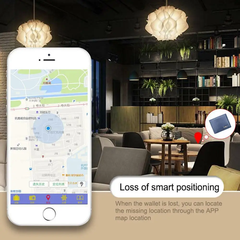 Новейшая мода для мужчин Смарт Bluetooth кошелек анти-потеря gps позиционирования камера видео дистанционное управление