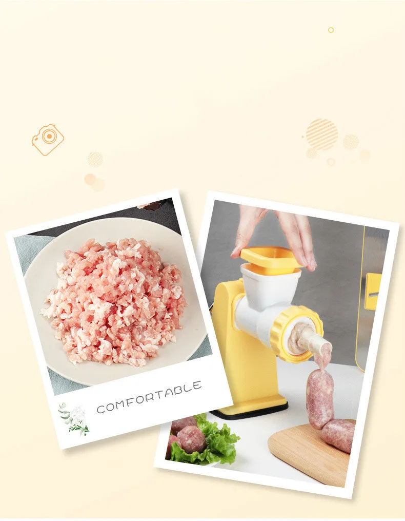 Бытовые ручные мясорубки, многофункциональный резак, слайсер, мясорубка, колбаса, шприц, машина, высокое качество, кухонные инструменты N