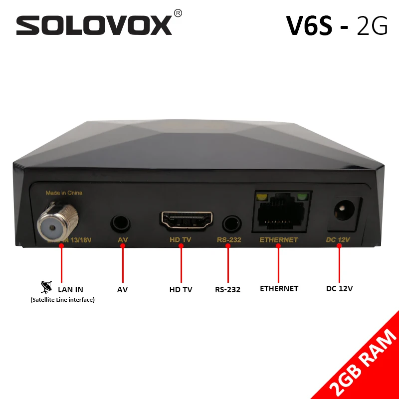 Спутниковая ТВ приставка SOLOVOX V6S MINI HD DVB S2 с поддержкой Xtream Stalker M3U USB WiFi 3G 4G PowerVU
