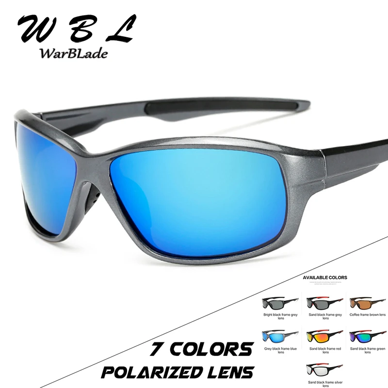 

WarBLade Men Gradient Frame Sunglasses Polarized Driving Sports Women Glasses green red blue Color Lens 2019 Classic
